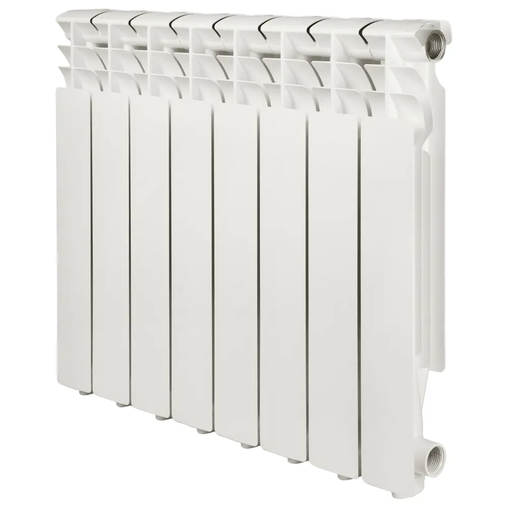 Радиатор Monlan Aluminium 500/80 алюминий 8 секций боковое подключение цвет белый STLM-2181379 - Вид №1