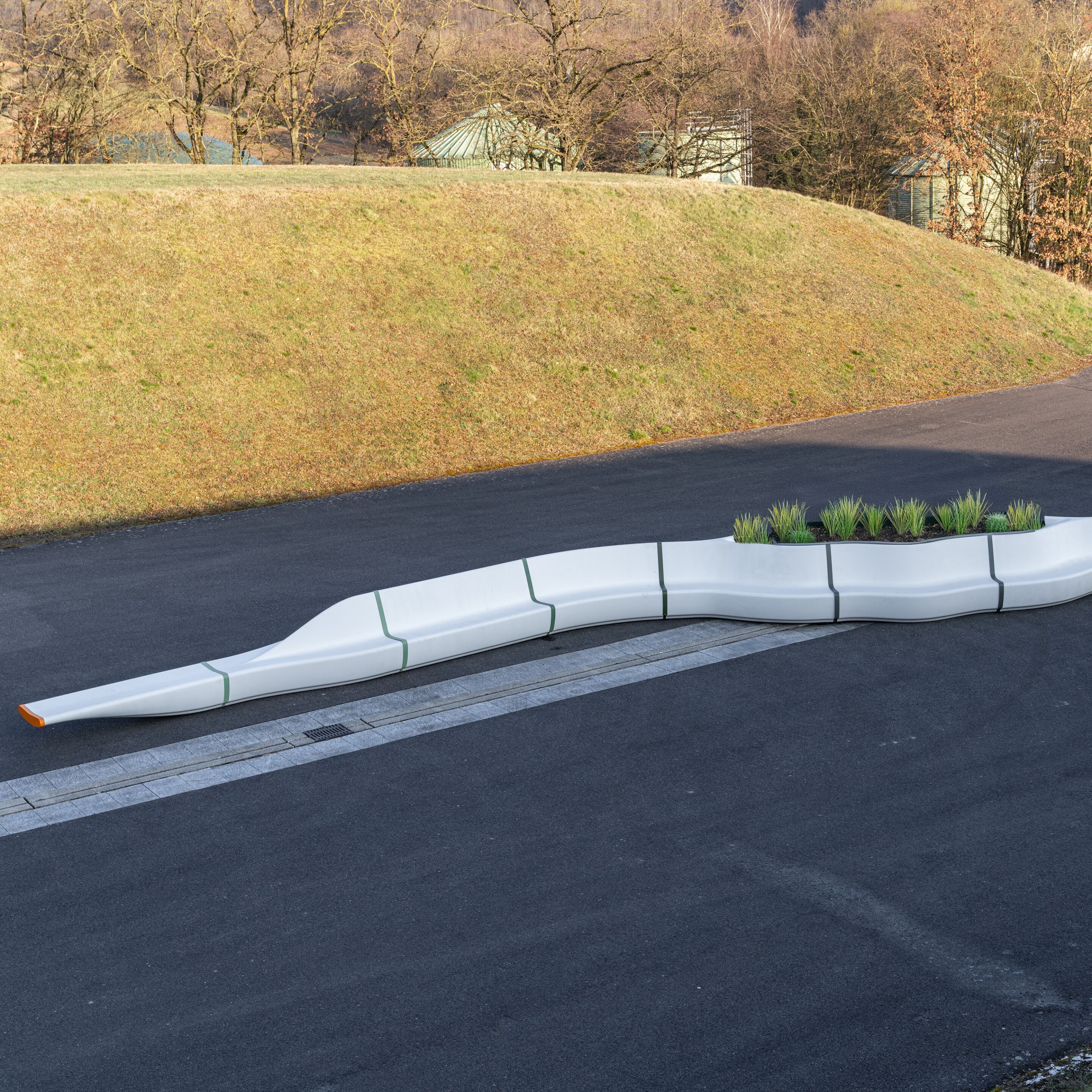 Модульная скамейка из переработанного пластика со спинкой BENKERT BANKE Ontigo ARCH-00086441 - Вид №4