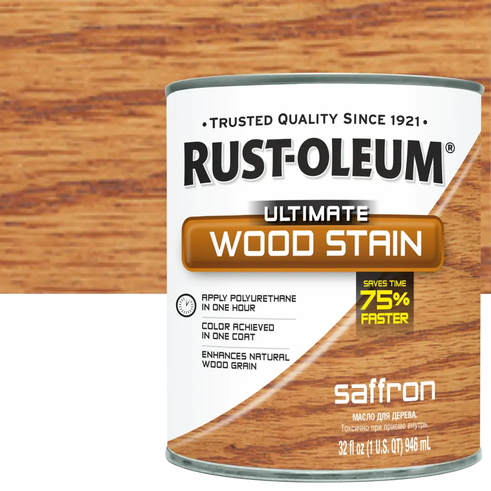 Масло тонирующее Ultimate цвет шафран 0.946 л RUST-OLEUM STLM-2000086