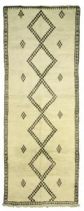 AFOLKI Прямоугольный шерстяной коврик с длинным ворсом и геометрическими мотивами Beni ourain Taa980be