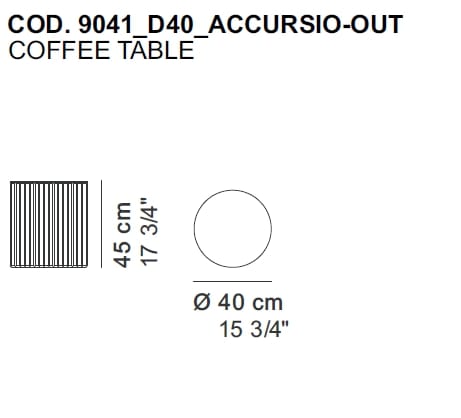 Стальной круглый садовый стол La Cividina Accursio Outdoor ARCH-00064303 - Вид №5