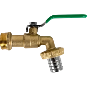 Кран шаровый со штуцером 3/4 наружная-наружная резьба