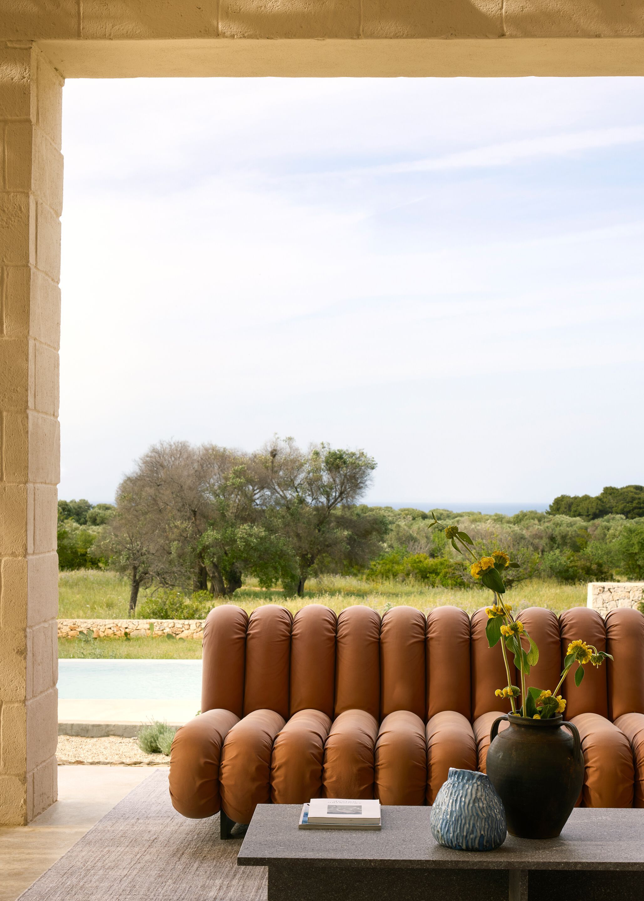 Прямоугольный каменный журнальный столик Exteta перископ ARCH-00064492 - Вид №5