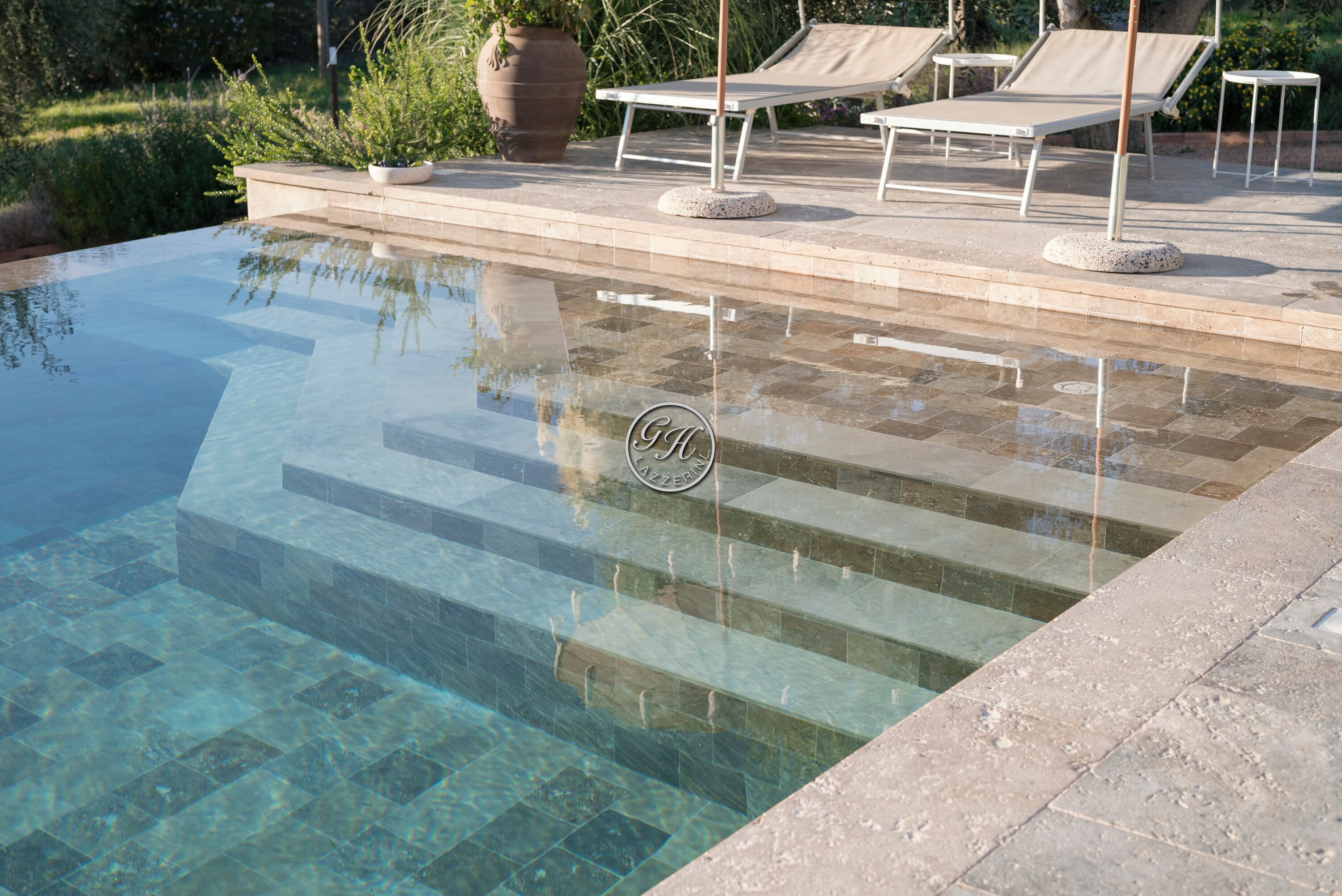 Бассейн из натурального камня с водопадом GH LAZZERINI Piscina 19 ARCH-00085972 - Вид №4