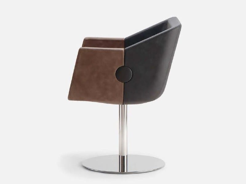 Кожаное вращающееся кресло с подлокотниками Cizeta ROK & ROLL ARCH-00116853 - Вид №1