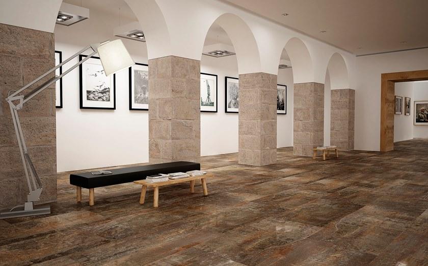 APAVISA Стены / напольная плитка из керамогранита под металл Metallo sun-id-1454763 - Вид №6