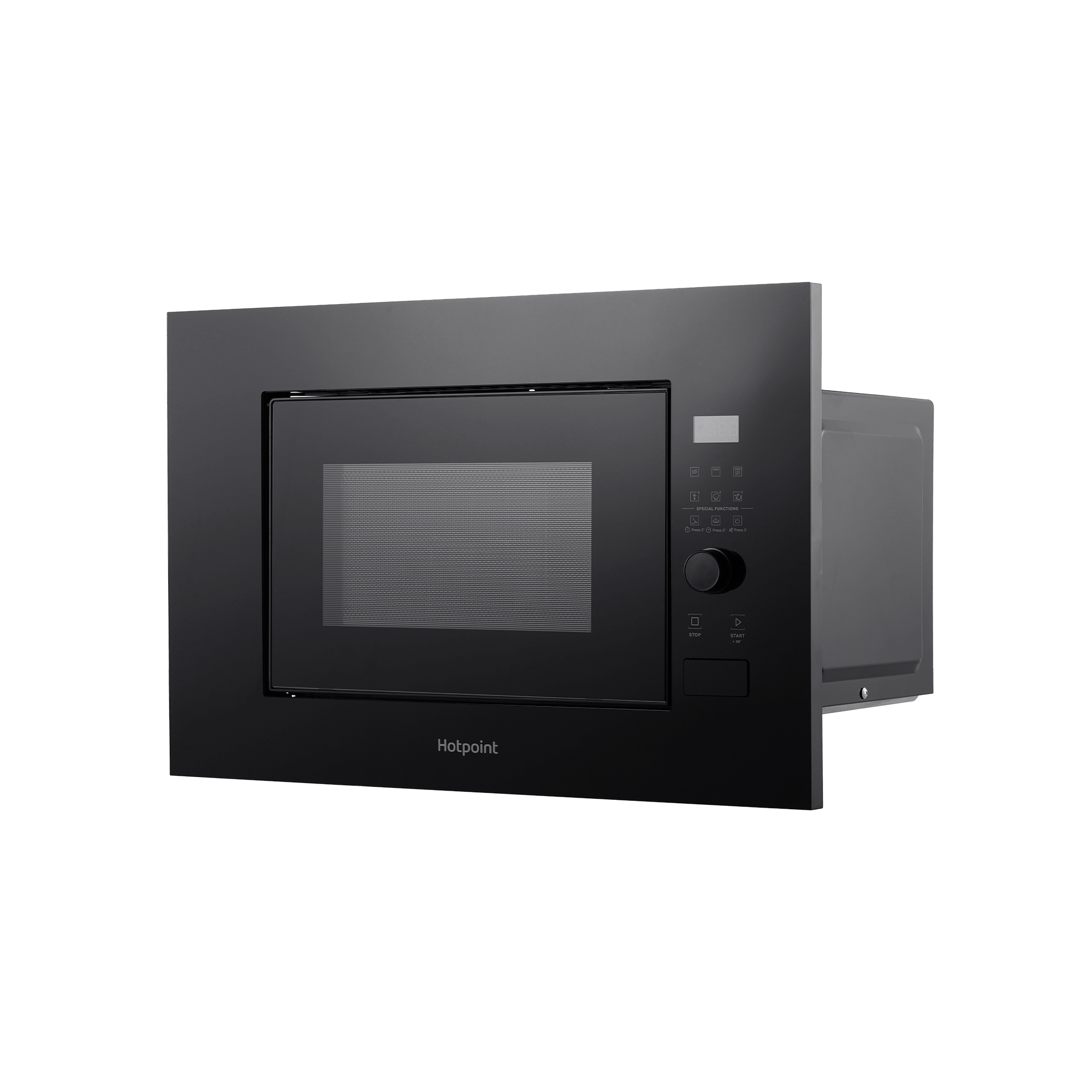 9292303 Встраиваемая микроволновая печь Hotpoint MF20G BL H черный STDN-0103767 - Вид №3