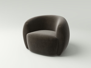 Бархатное кресло с подлокотниками