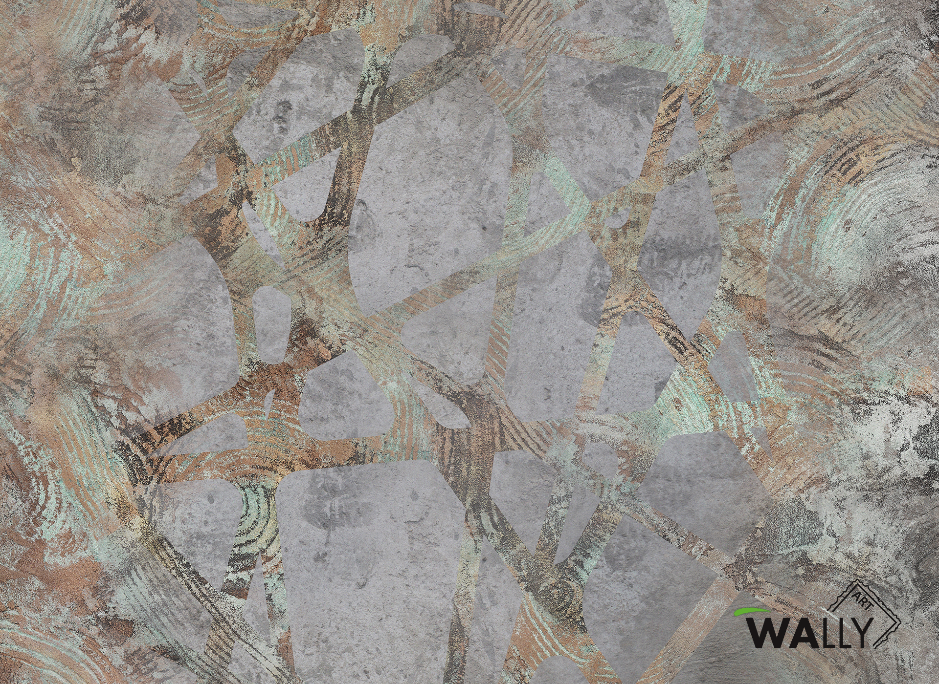 Металлический эффект нетканые огнестойкие моющиеся обои WALLYART Lacollection ARCH-00067600 - Вид №2