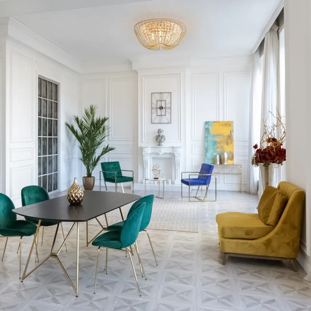 Люстра Freya Crystal Pava: золотая неоклассика с хрустальными подвесами 89398567 STLM-1571415 - Вид №10