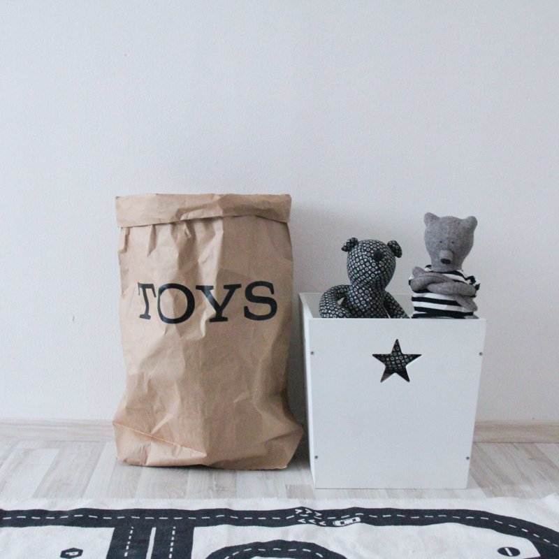 Эко-мешок для игрушек Toys из крафт бумаги VAMVIGVAM  282068 Белый;бежевый Santreyd  - Вид №2