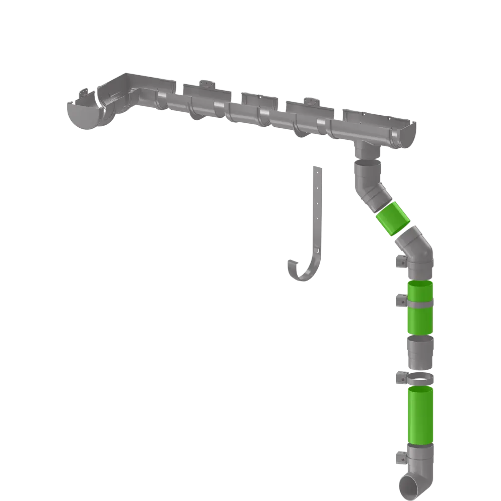 Труба водосточная Dacha 80 мм 2 м красный DÖCKE STLM-2049964 - Вид №2
