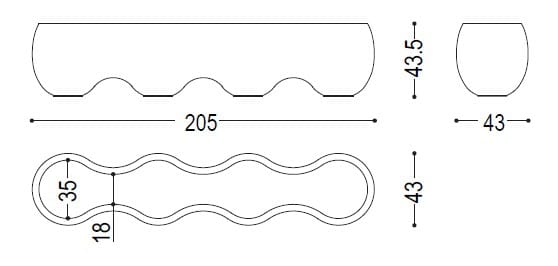 Скамейка из цельного кедра Riva 1920 BRUCO ARCH-00106586 - Вид №6