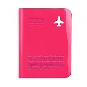454348 Обложка для паспорта "Family", розовая Alife Design