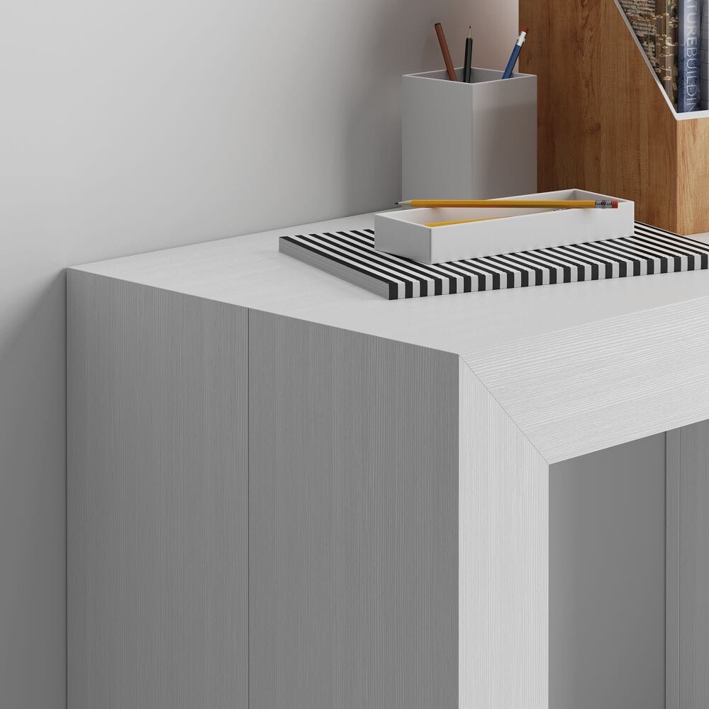 Выдвижная прямоугольная консоль из меламинированного дерева Mobili Fiver Angelica ARCH-00048401 - Вид №8