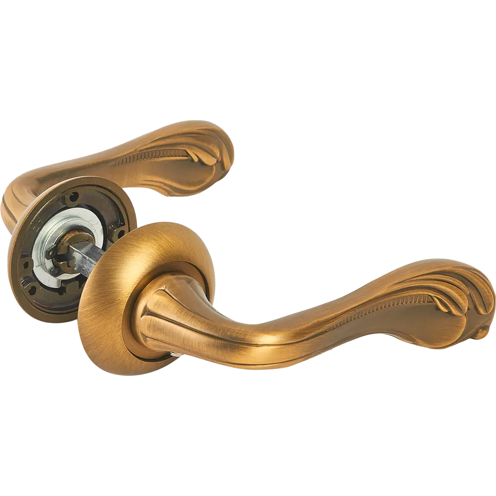 Дверные ручки Punto Rocco, без запирания, цвет кофе STLM-2202813