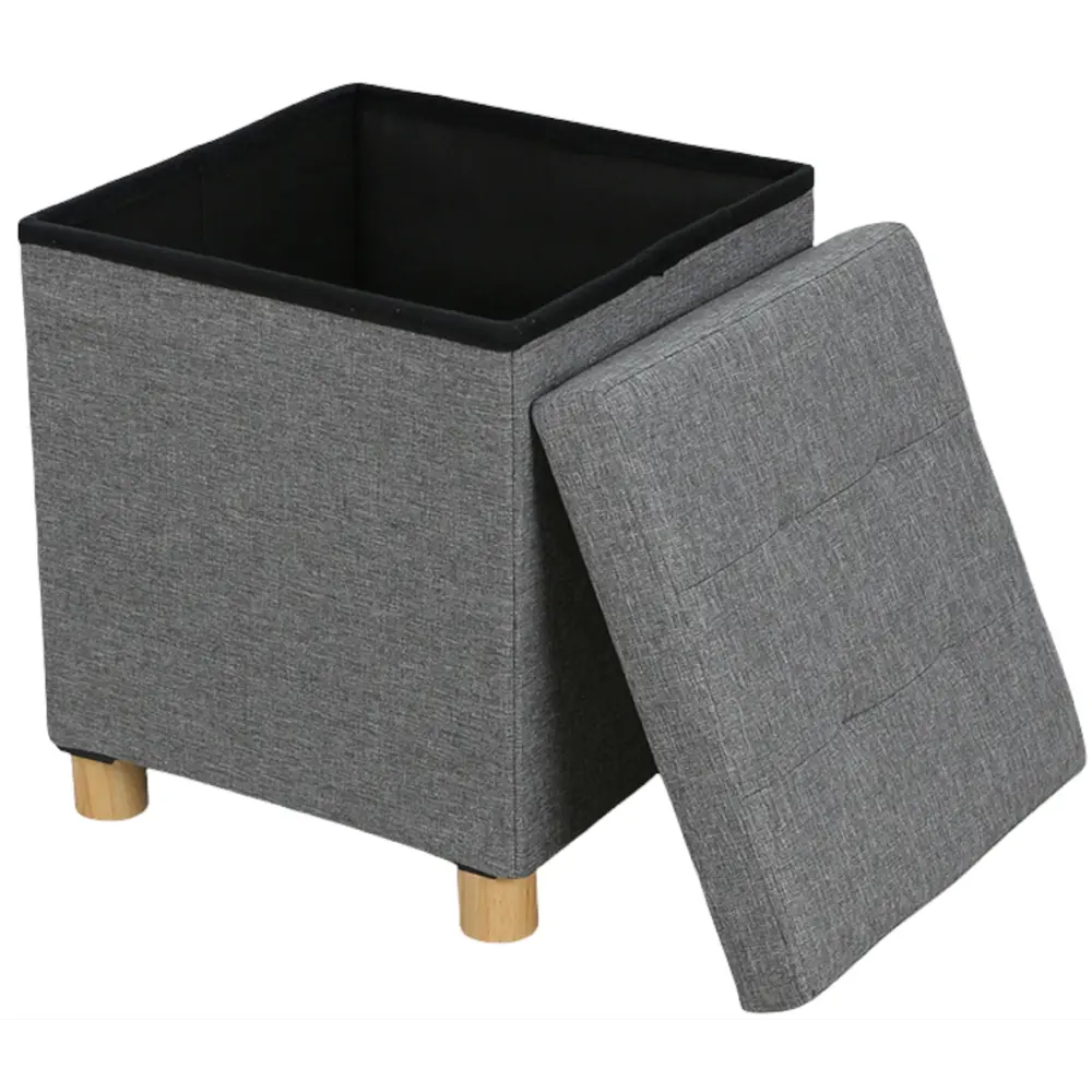 Пуф-столик складной 38x38x43 см цвет серый DREAM RIVER STLM-2064920 - Вид №2