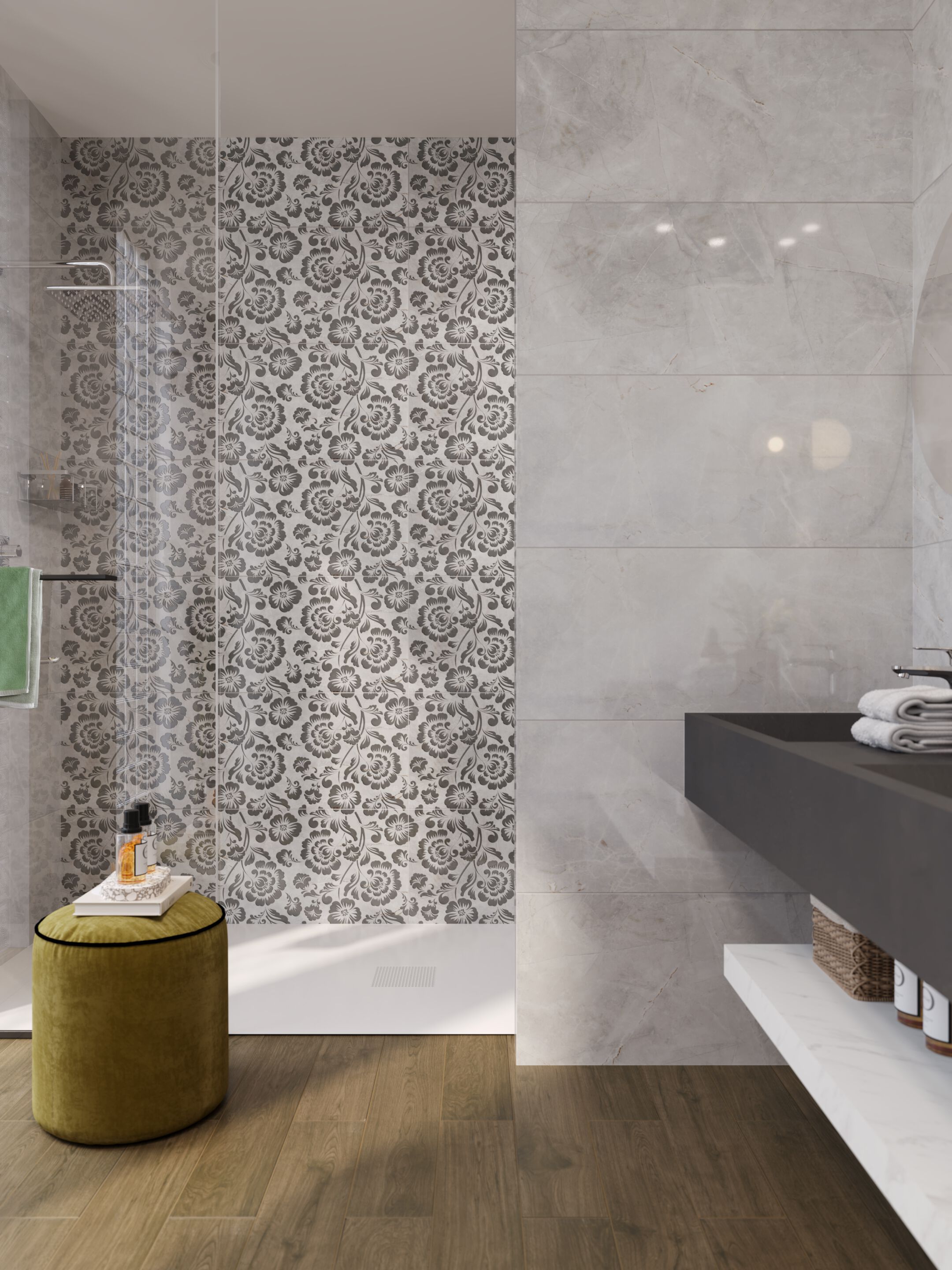 Пол / керамогранит с мраморным эффектом Kaleseramik ванная комната ARCH-00018570 - Вид №2