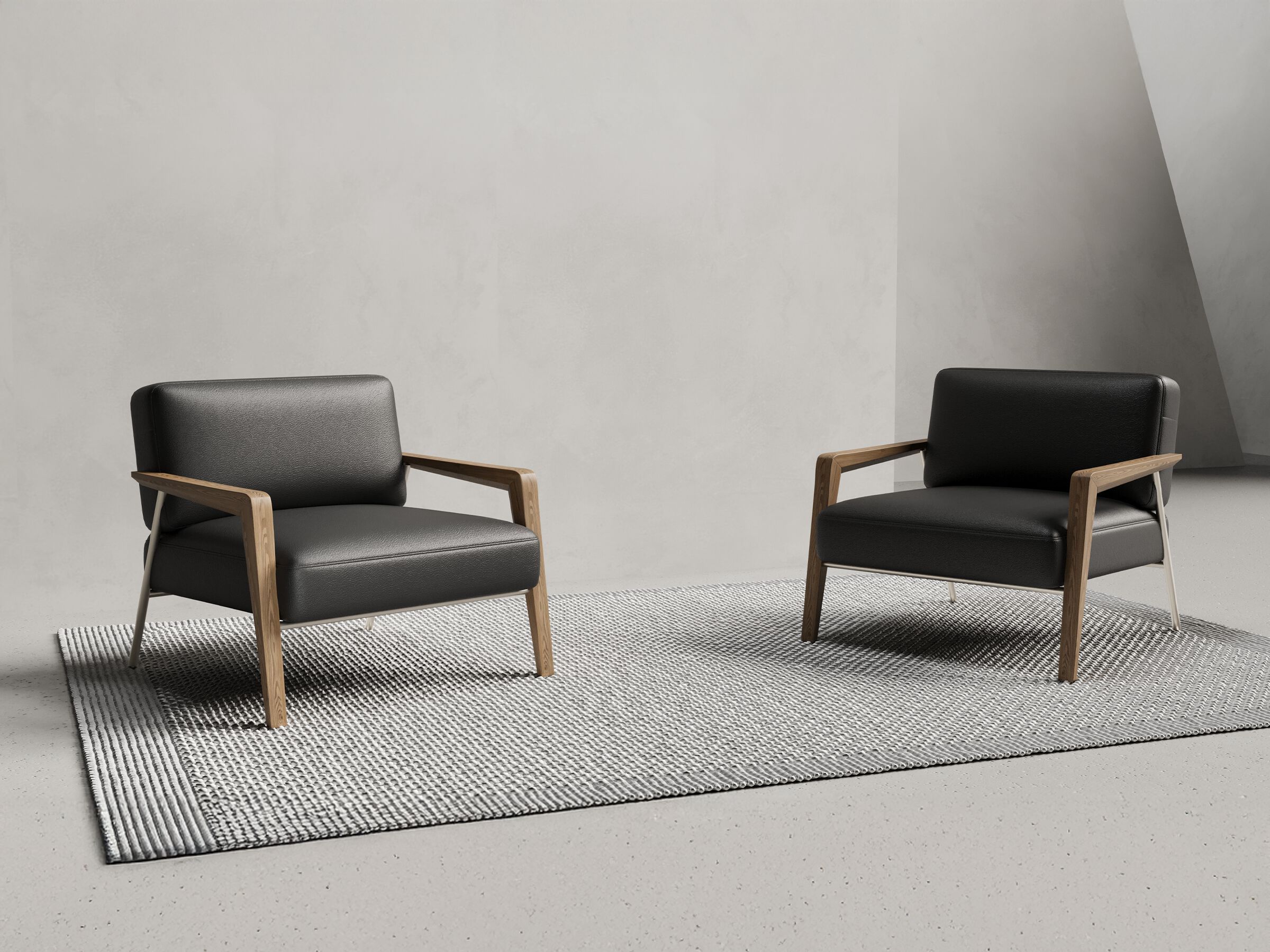 Кожаное кресло с подлокотниками WORKSPACE HARPER ARCH-00028197 - Вид №1