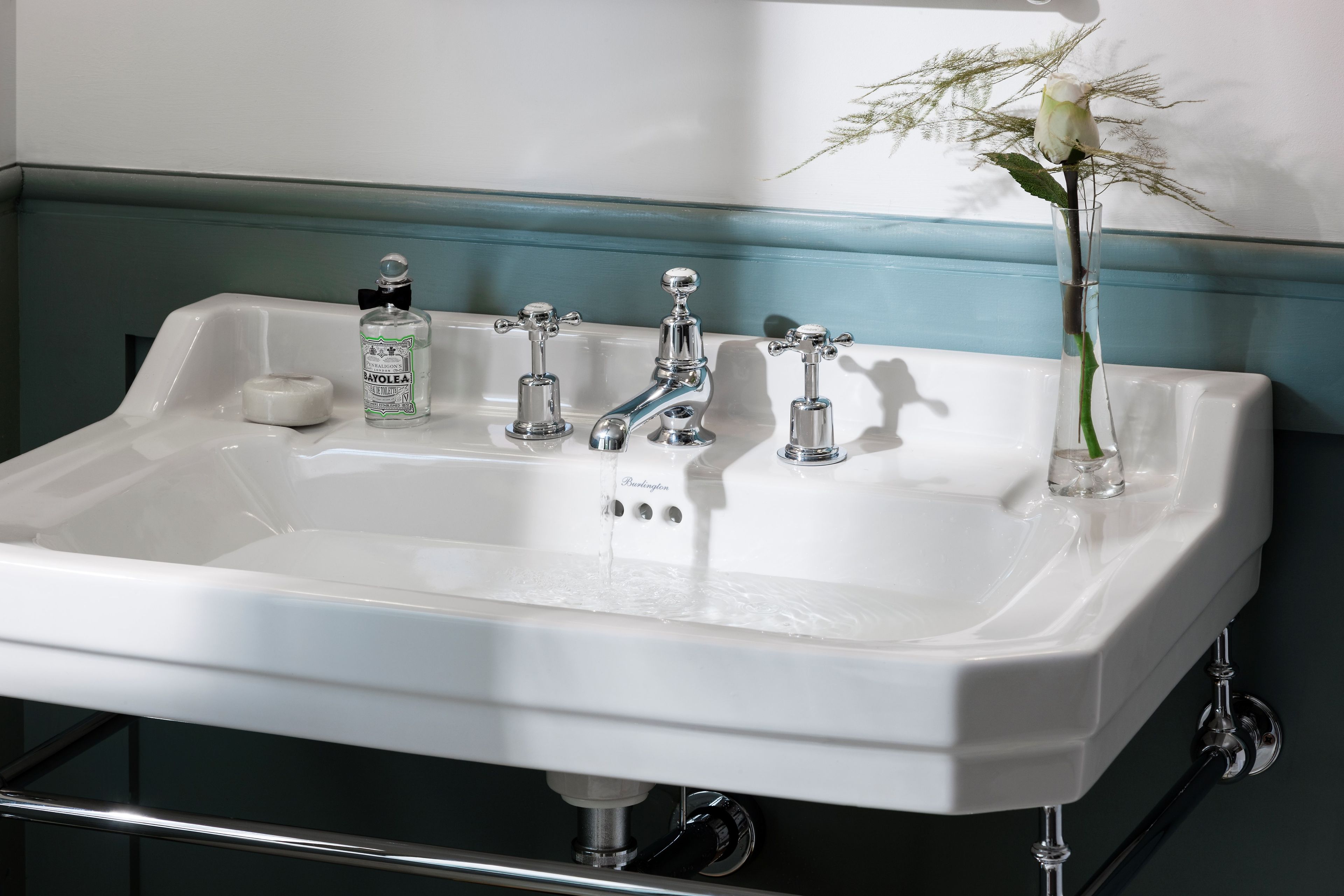 Консольный умывальник из стекла с переливом Burlington Эдвардианская ARCH-00052746 - Вид №7