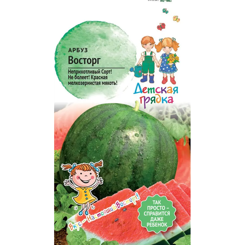 Семена плодово-ягодных растений Детская грядка арбуз Восторг 5 шт Santreyd STLM-2007433