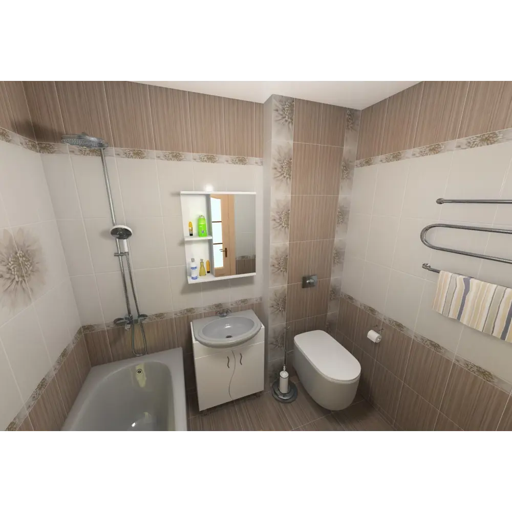 Декор Golden Tile Зебрано 25x40 см цвет бежевый STLM-2038133 - Вид №4