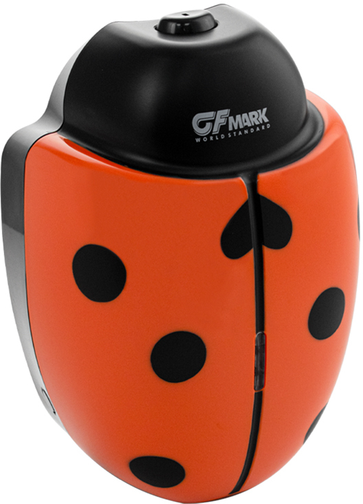 GFmark - Дозатор СЕНСОРНЫЙ, ДЕЗИНФЕКЦИЯ, модель БОЖЬЯ КОРОВКА с окошком, пластик АБС, КРАСНЫЙ, с датчиком объёма жидкости и уровеня заряда батарей, 1000 мл, код: 725