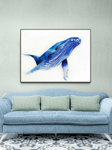 98271951 Постер Большой синий кит 60x90 см в раме STLM-0615258 ПРОСТОПОСТЕР