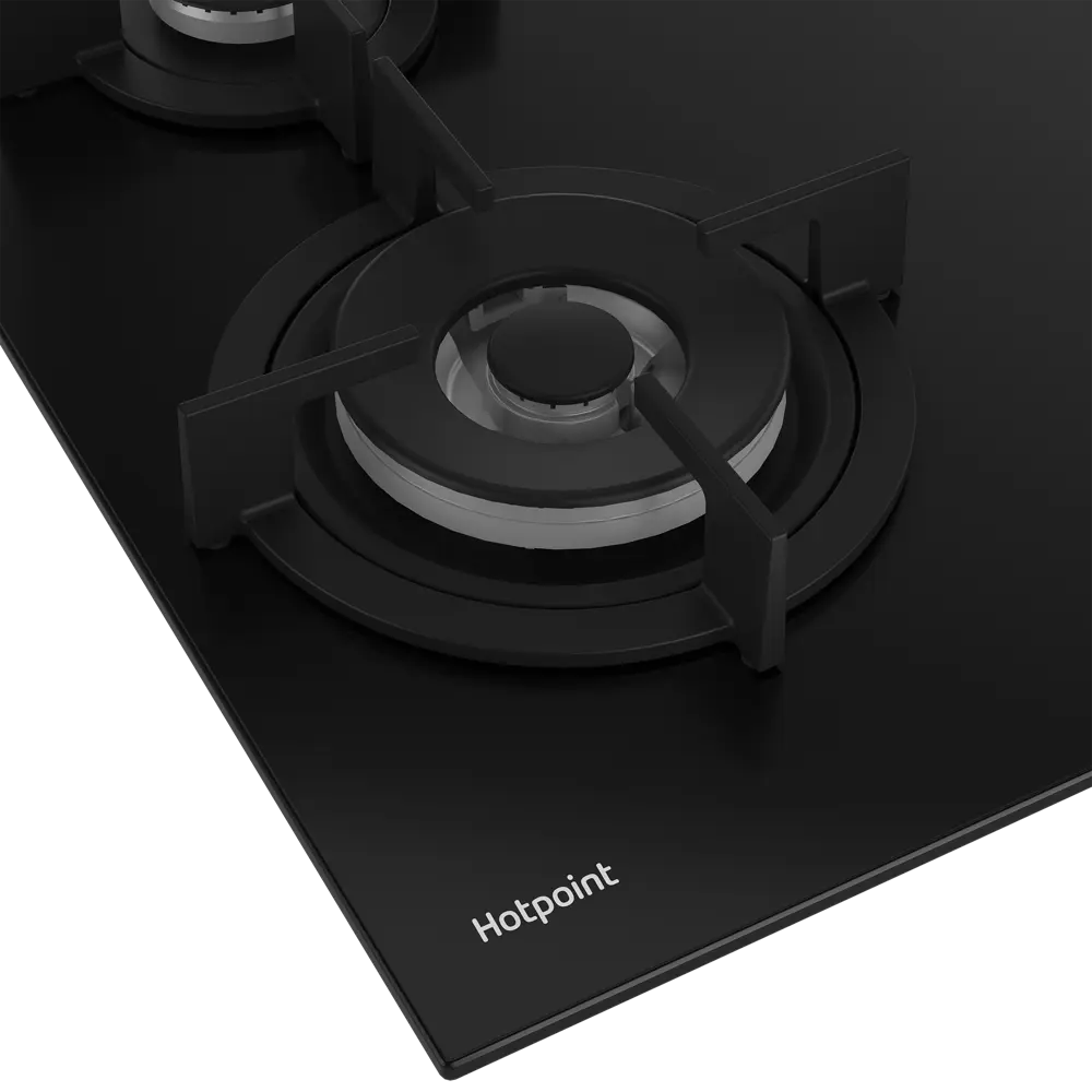 Газовая варочная панель Hotpoint HG 62I/BK 59 см 4 конфорки цвет черный STLM-2020682 - Вид №4