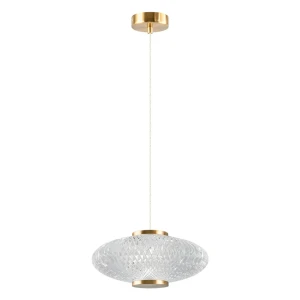 Светильник подвесной светодиодный Crystal lux 0320/201 2 м² нейтральный белый свет цвет жёлтый/золотой