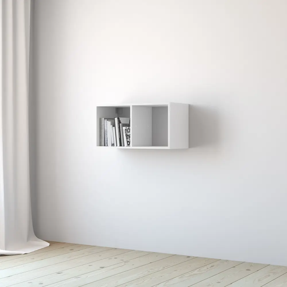 Стеллаж SPACEO KUB 2 секции, 36х70х31,7 см, цвет белый STLM-2022084 - Вид №5