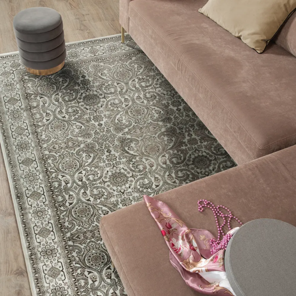 DEVOS-CABY Ковер Isphahan: кремовая вискоза для современного интерьера 89375834 STLM-1404879