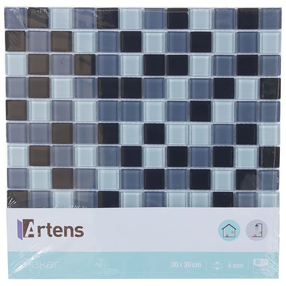 Мозаика Artens Shaker 30х30 см, стекло, цвет синий STLM-2182145 - Вид №3