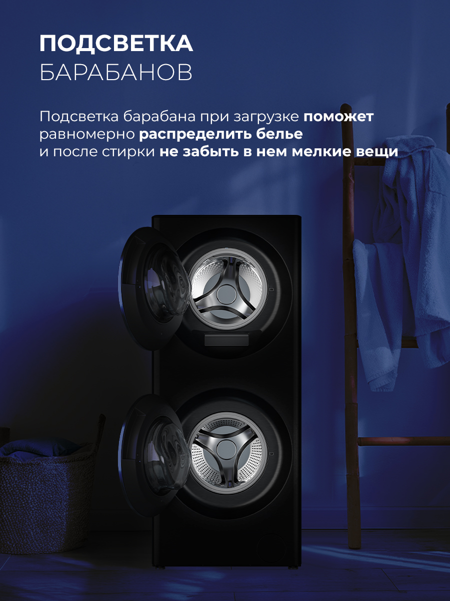 9231663 Стирально-сушильная машина LEX LWM10714LuxIDD черный STDN-0045209 - Вид №4