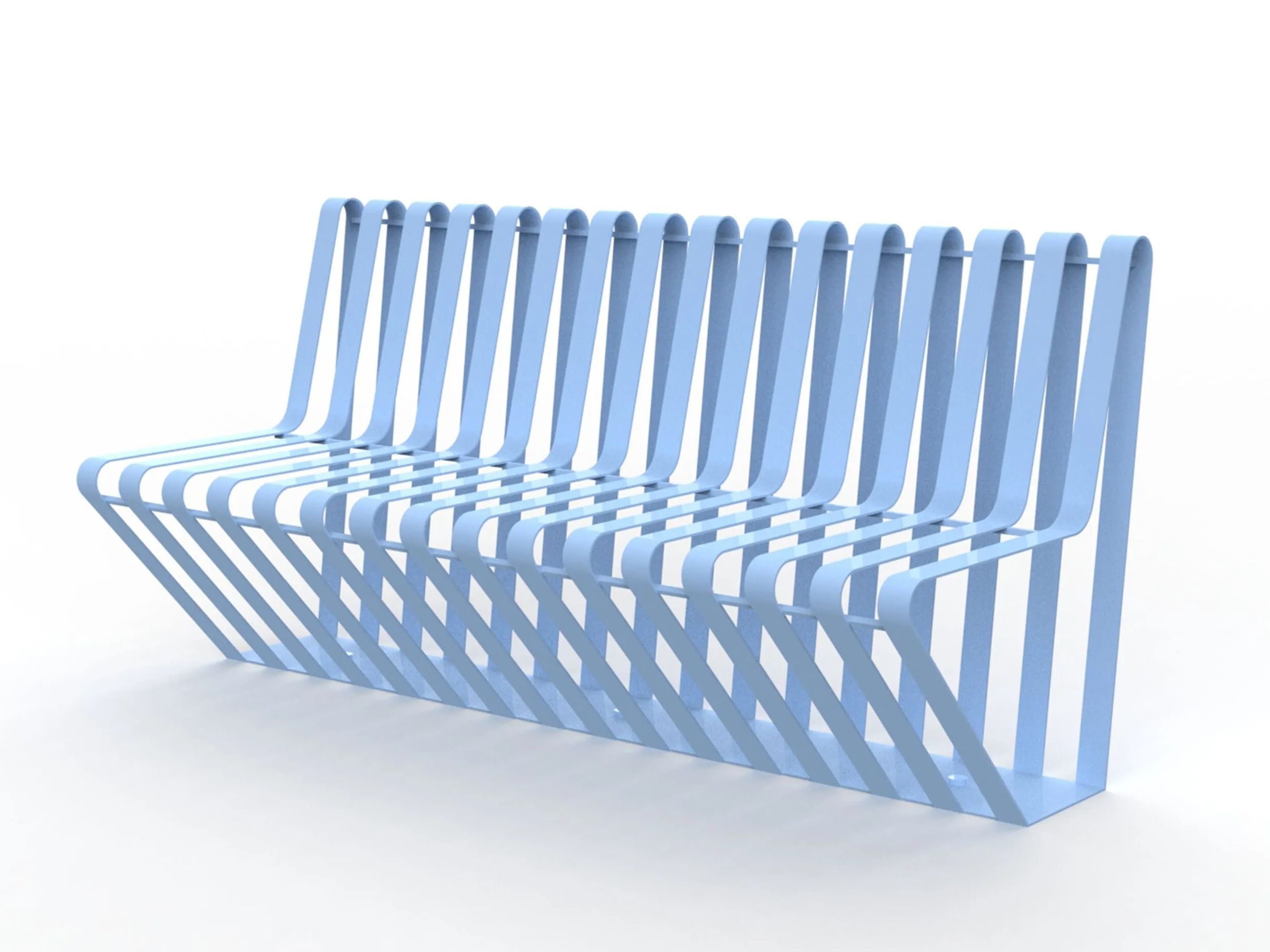 Стальная скамья со спинкой CITYSì 3919 ARCH-00074810