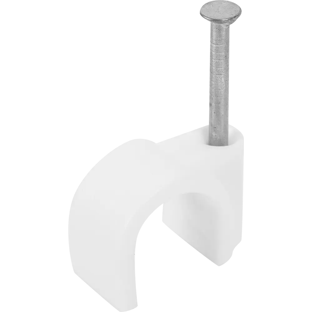 ЭКОПЛАСТ Скоба круглая для кабеля 13,4х12 мм с гвоздем 2,30х25 мм (50 шт) 18176549 STLM-0009832