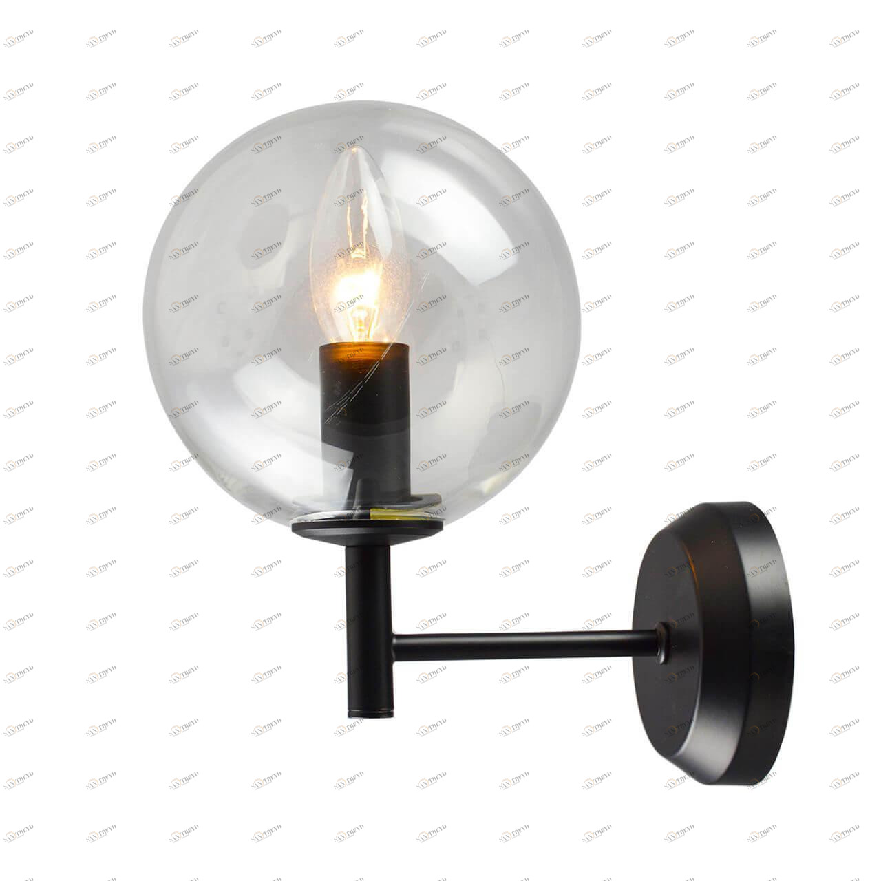 Бра со стеклянным плафоном черное Rosello SL424.401.01 ST LUCE ROSELLO 00-3929374 Прозрачный;черный 