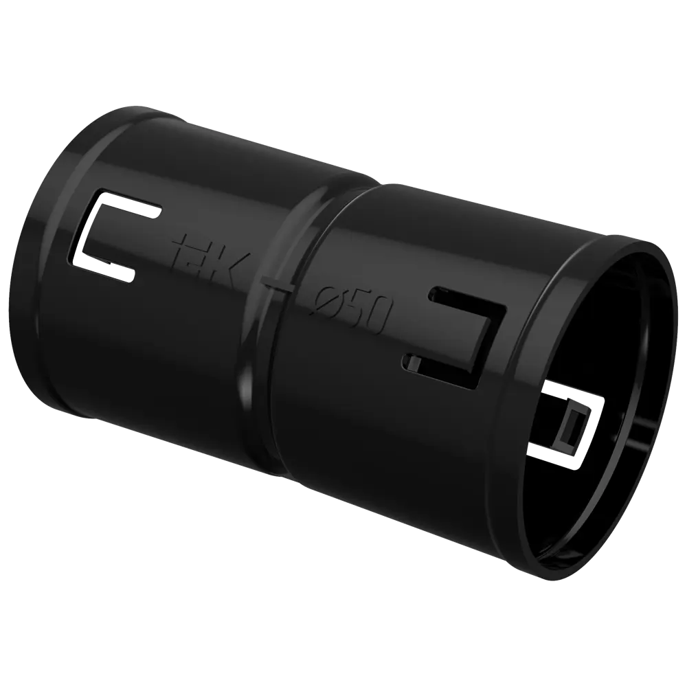 Муфта для двустенной трубы D50 мм цвет черный IEK STLM-2081440