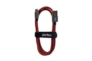 16088652 Кабель USB2.0 A вилка - USB Type-C вилка черно-красный длина 3 м. U4902 Perfeo