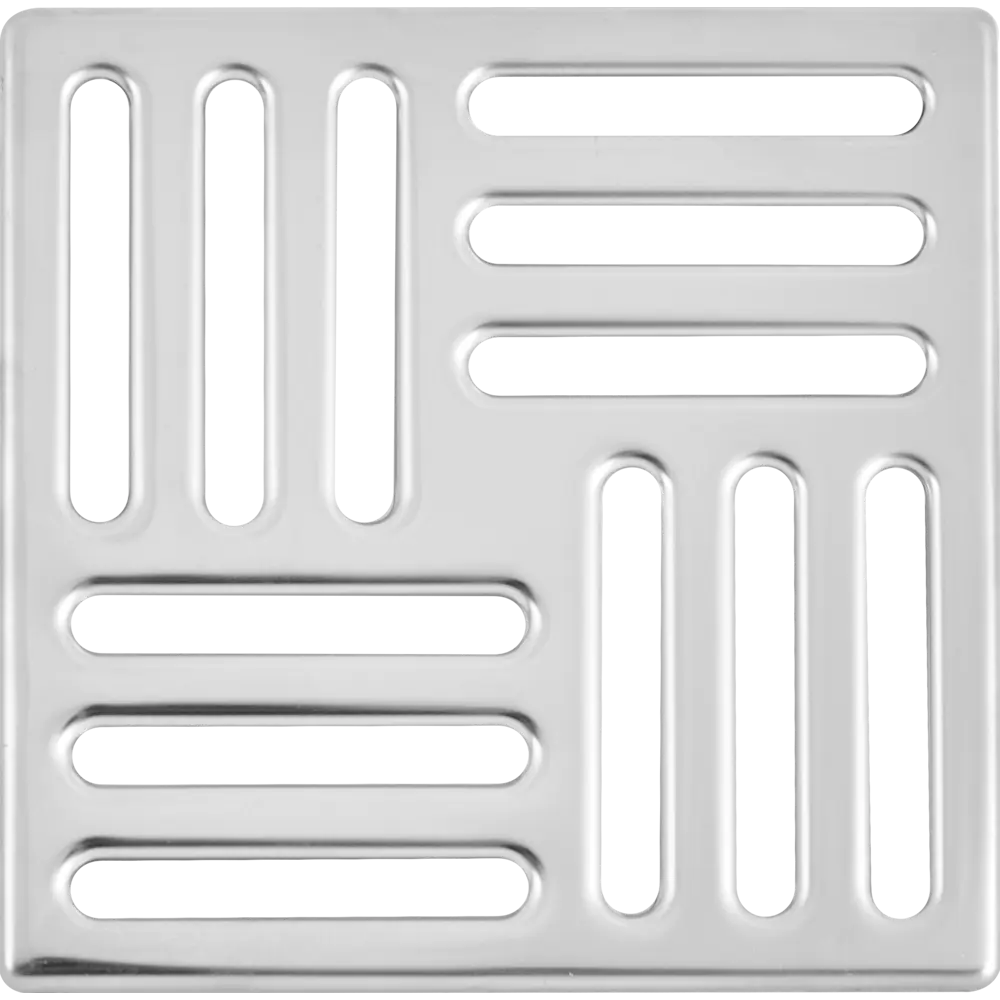 Решетка для трапа Ани Пласт 150x150 мм перфорированная нержавеющая сталь STLM-2178910 - Вид №1
