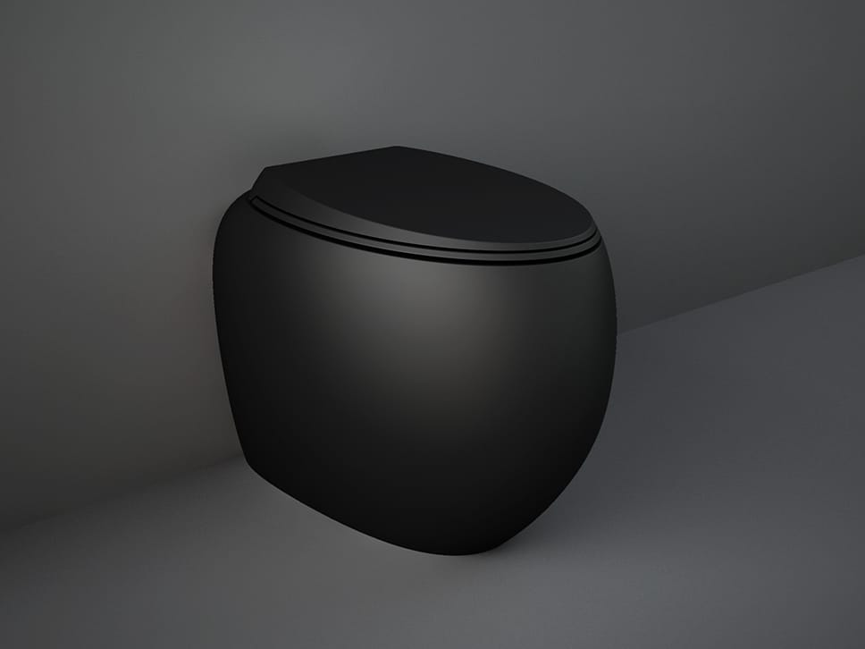 Керамический туалет без пола RAK Ceramics RAK-Cloud Matt Black ARCH-00101143
