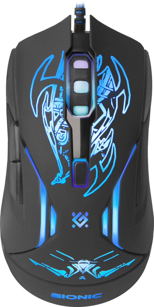 52250 проводная игровая мышь bionic gm-250l оптика,6кнопок,800-3200dpi Defender Santreyd  - Вид №1