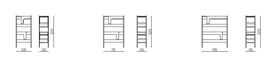 Отдельно стоящий книжный шкаф из листового металла True Design ARCH-00089193 - Вид №13