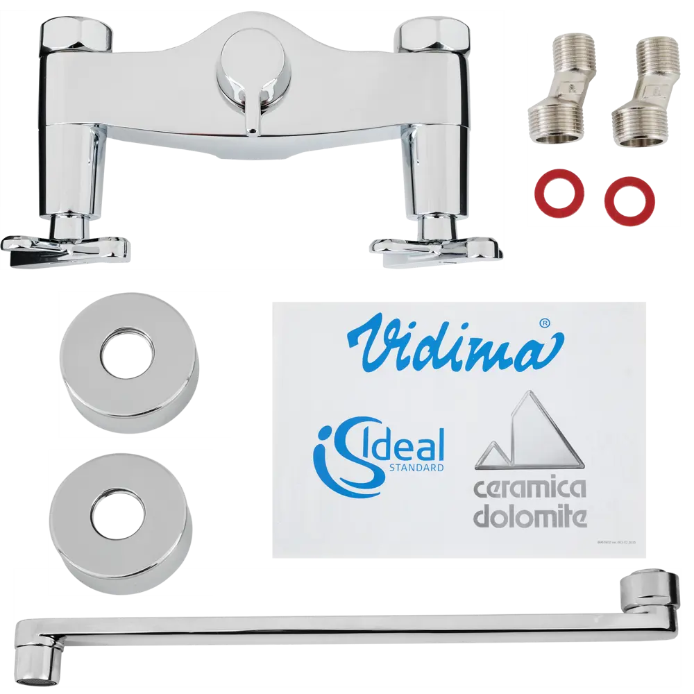 Смеситель для ванны универсальный Ideal Standard Vidima Art двухвентильный цвет хром STLM-2127773 - Вид №2