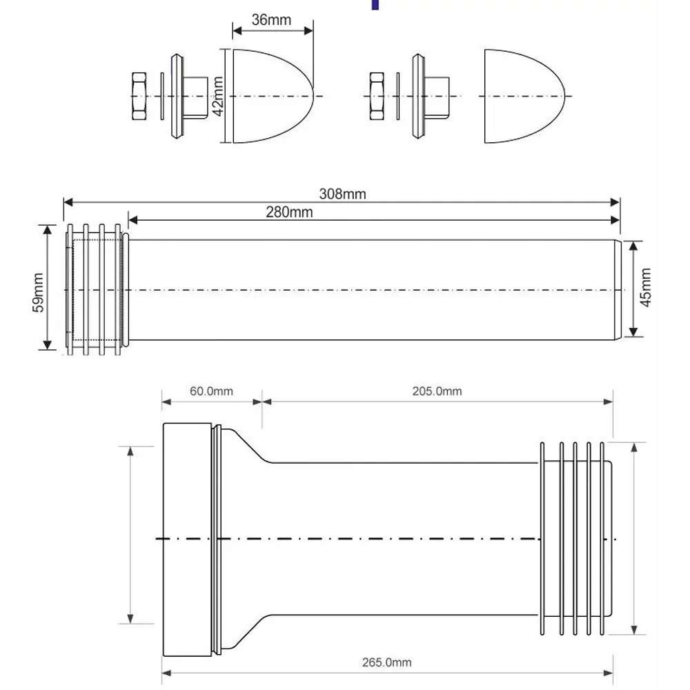 Комплект для инсталляции McALPINE с фановой трубой и манжетой 82422786 STLM-0027083 - Вид №6