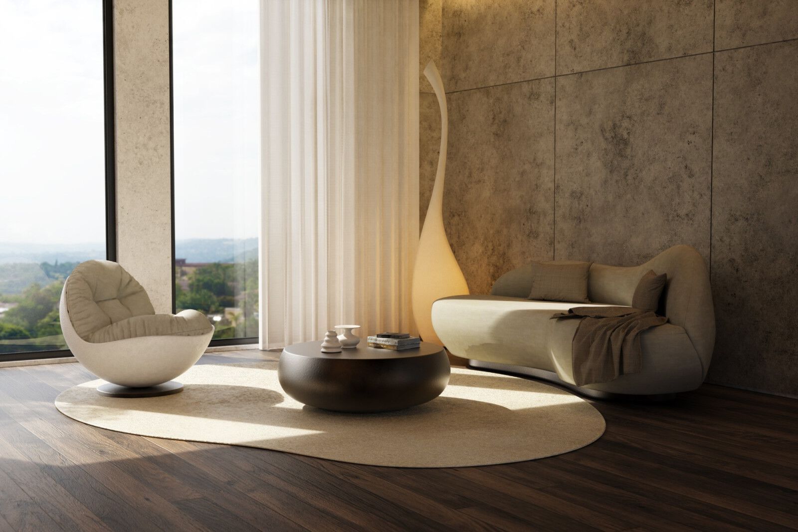 Журнальный столик из стекловолокна GANSK ARIEL ARCH-00050785 - Вид №2