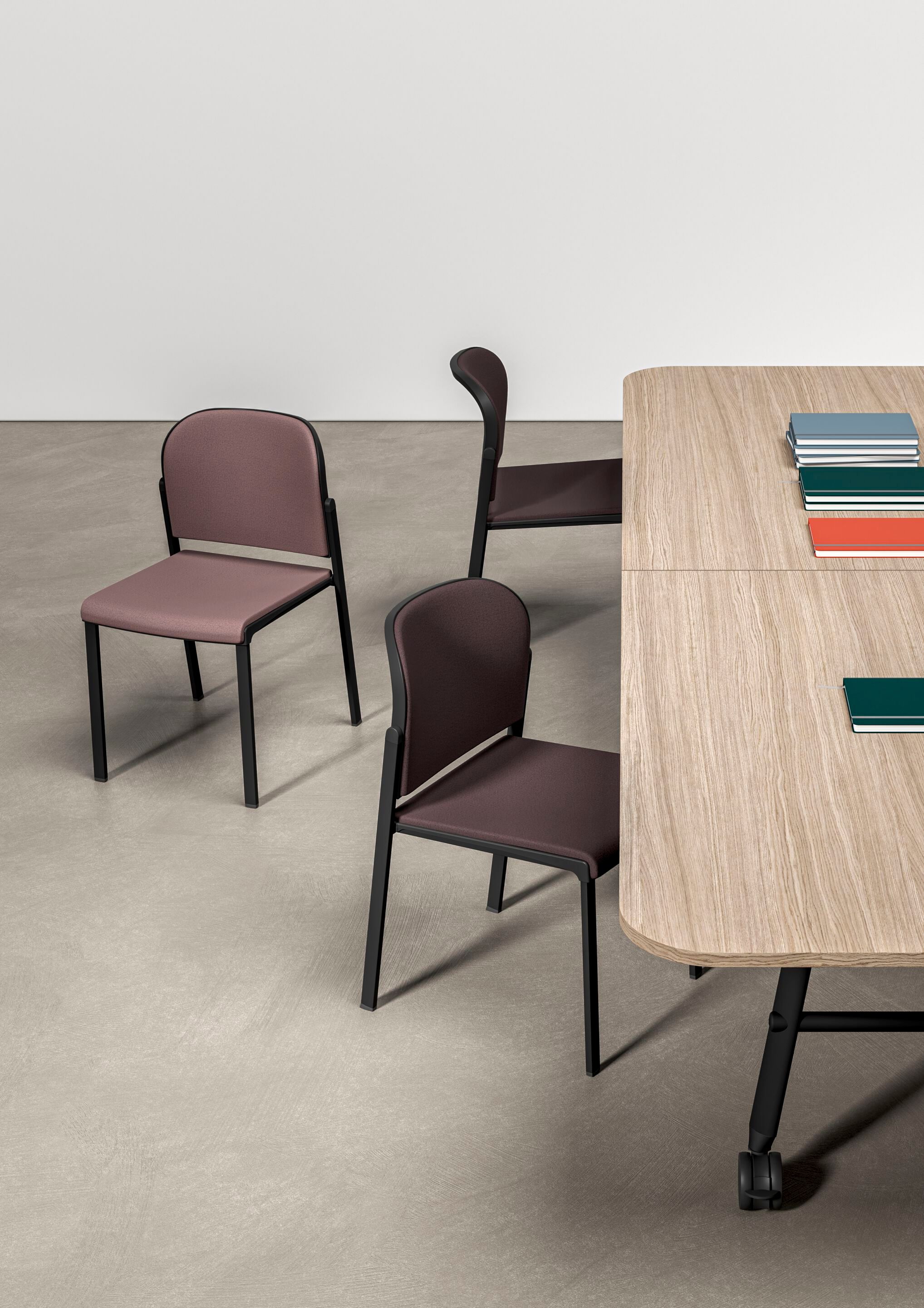 Штабелируемый офисный стул из ткани с подлокотниками IBEBI био ARCH-00080941 - Вид №2