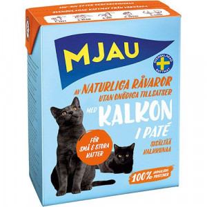 ПР0040571*16 Корм для кошек мясной паштет с индейкой конс. (упаковка - 16 шт) MJAU