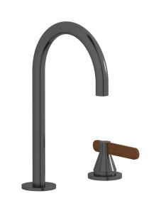 Смеситель для раковины на 2 отверстия WE ARE IB ol406cc Brushed Black Chrome Soho