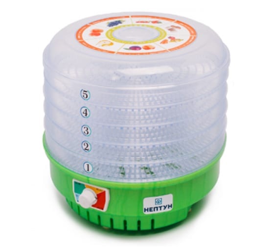 5361072 Сушилка для овощей и фруктов Нептун-5 КАЖИ.332219.009Э зеленый STDN-0134486